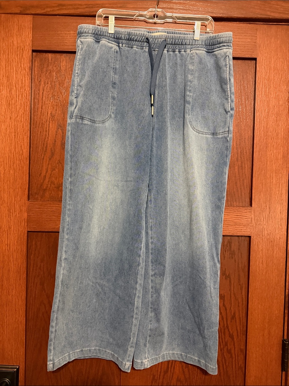 CHARLIE B Light Blue Relaxed Denim pants